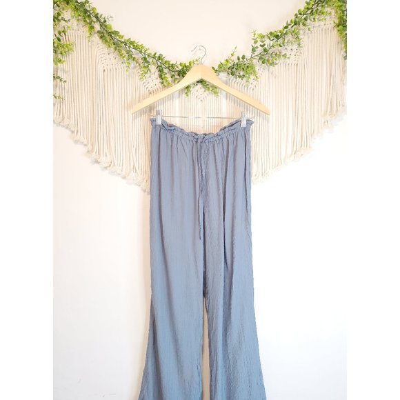 Zara Pants - Zara Blue Gauzy Wide Leg Pants Size Small